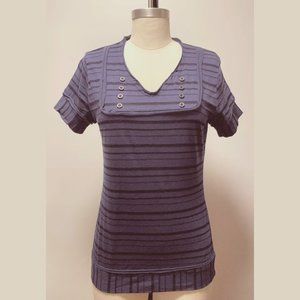 Stussy Girls Secret Stripe Henley – Midnight NWOT